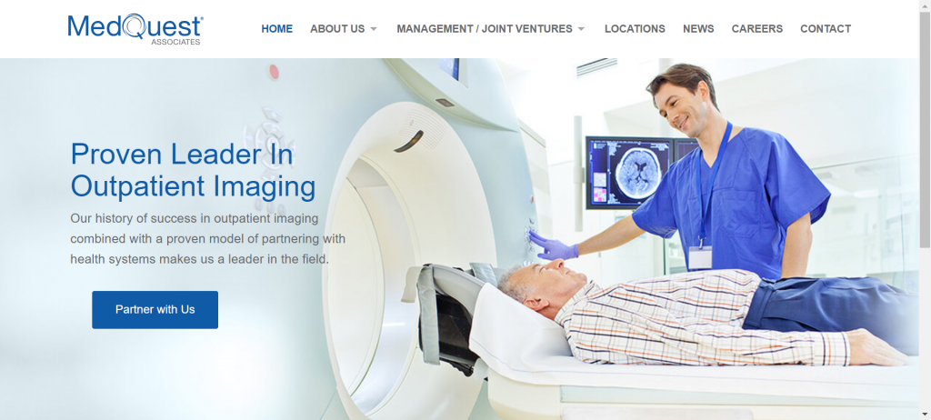 an eye catching button for a radiology group website